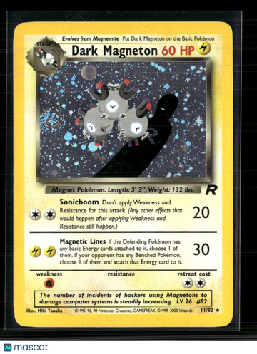 2000 Team Rocket Dark Magneton Holo Rare #11/82