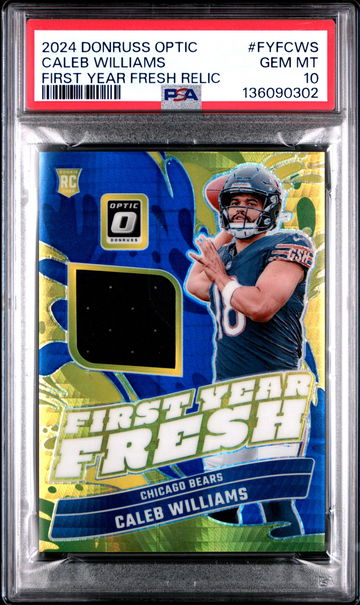 2024 Donruss Optic Blue Hyper Caleb Williams #FYF-CWS PSA 10