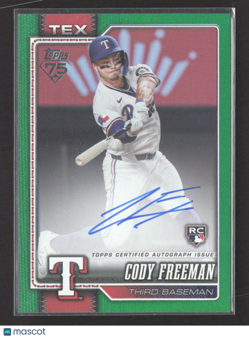2026 Topps Series One Cody Freeman #224 Green RC Auto