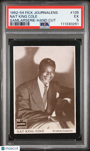 1952-54 Fick Journalens Samlarserie Nat King Cole ROOKIE #135 PSA 5