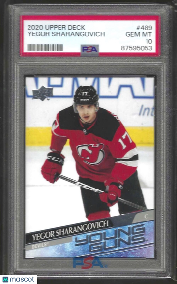 2020 Upper Deck Yegor Sharangovich #489 PSA 10
