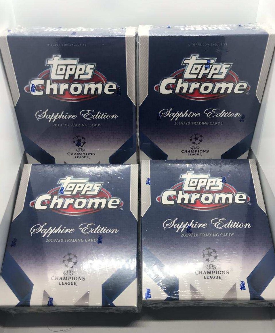 2019-20 UEFA Champions League Topps Chrome Sapphire 4 Sealed Boxes 