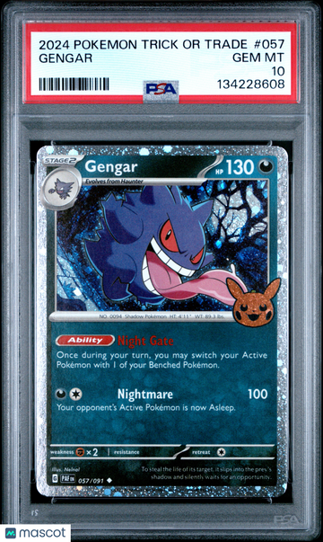 2024 Pokemon Trick Or Trade Gengar PSA 10 #057