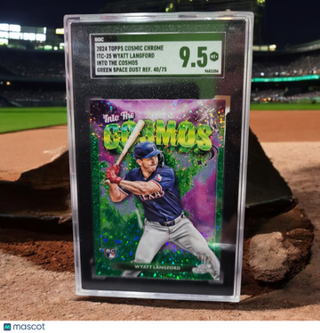 2024 Topps Cosmic Chrome Into the Cosmos Wyatt Langford #ITC-25 Green Space Dust /75 RC