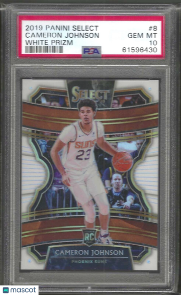 2019 Panini Select Cameron Johnson #8 White Prizm PSA 10