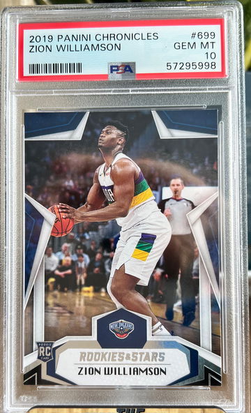 2019-20 Panini Chronicles ZION WILLIAMSON Rookies & STARS #699 ROOKIE RC PSA 10 Gem Mint! 