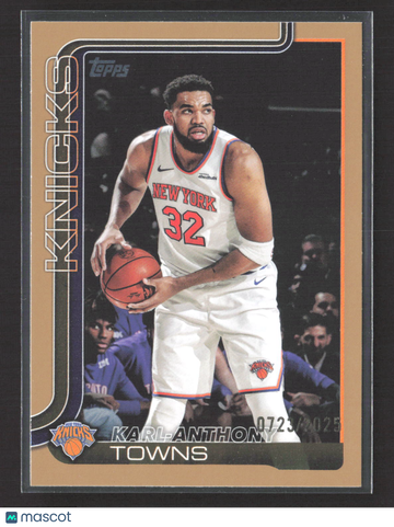 2025 Topps Flagship Karl-Anthony Towns #19 Gold 0723/2025