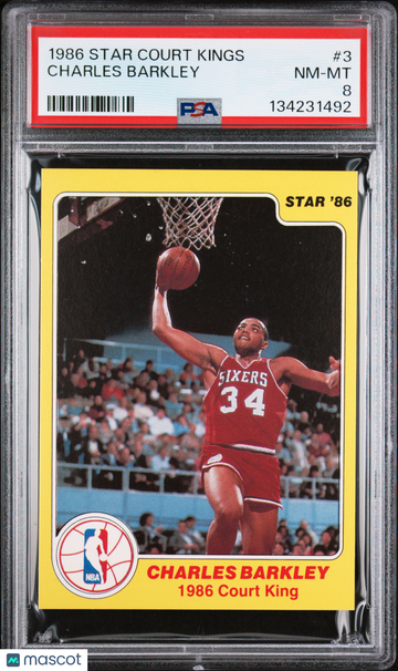1986 Star Court Kings Charles Barkley #3 PSA 8