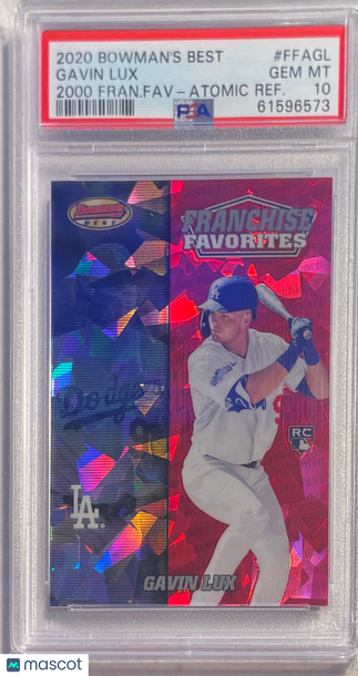 2020 Bowman's Best 2000 Franchise Favorites Gavin Lux #FFAGL Fran. Fav Atomic Refractor PSA 10
