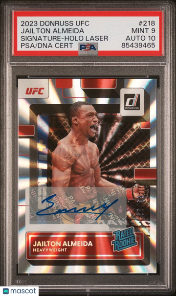 2023 Donruss Jailton Almeida #218 Holo Silver Rookie PSA 9 Panini Authentic Auto 10