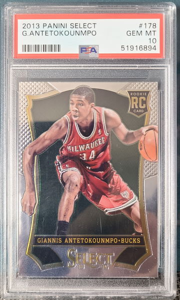 Giannis Antetokounmpo Select rc rookie 178 psa 10