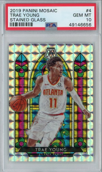 Trae Young Mosaic Stained Glass PSA 10