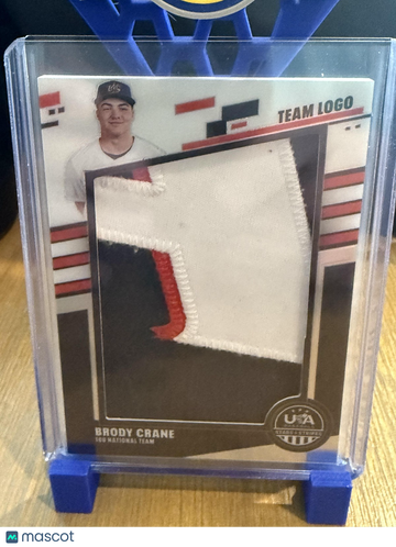 2026 Panini Stars & Stripes Prizm USA Baseball Brody Crane #JUM-BC Jumbo Materials Team Logo /24 SN MEM