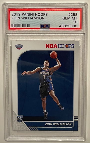 2019 Panini Hoops Zion Williamson Rookie RC #258 PSA 10 