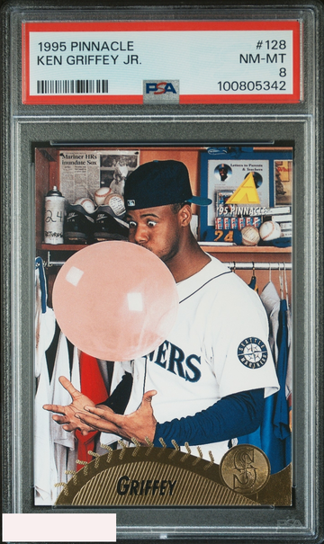 1995 PINNACLE KEN GRIFFEY JR #128 SEATTLE MARINERS HOF PSA 8 NM-MT