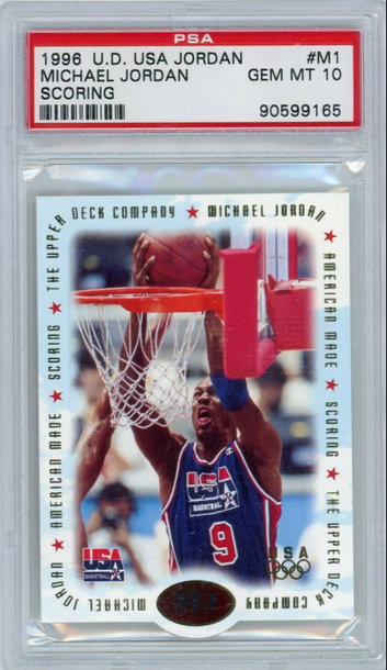 1996 Upper Deck UD USA American Made Scoring M1 Michael Jordan Olympic Dream Team USA PSA 10 Gem Mint