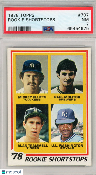 1978 Topps Rookie Shortstops #707 PSA 7