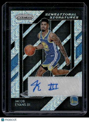 2018-19 Panini Prizm Jacob Evans III #SS-JEV Sensational Signatures Prizms Mojo AU,SN