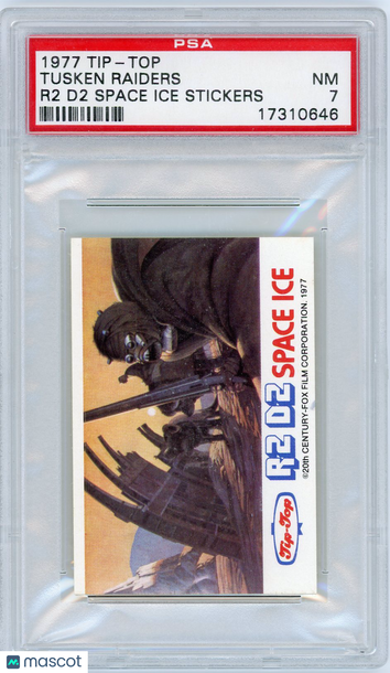 1977 Tip-Top R2 D2 Space Ice Stickers Tusken Raiders PSA 7