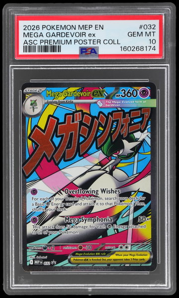 2025 Pokemon Mega Evolution Ascended Heroes Mega Gardevoir EX Premium Poster Collection PSA 10