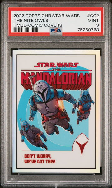 2022 TOPPS CHROME STAR WARS THE MANDALORIAN BESKAR THE NITE OWLS #CC2 PSA 9