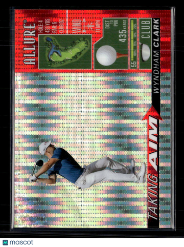 2026 Upper Deck Allure Golf Taking Aim Wyndham Clark #TA-5 Spectrum Red