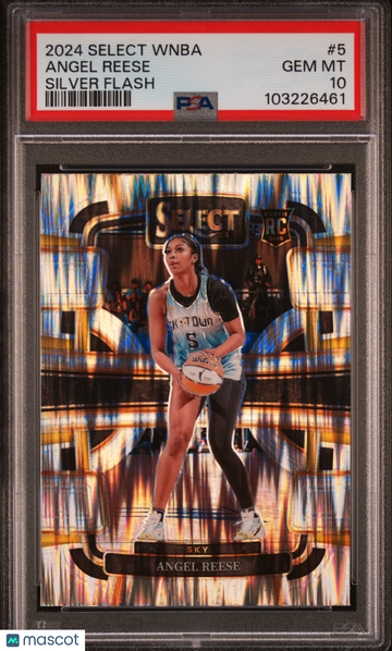 2024 Panini Select WNBA Angel Reese #5 Silver Flash PSA 10