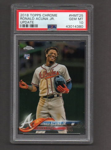 2018 Topps Chrome Update #25 Ronald Acuna Jr PSA 10 RC Rookie