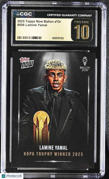 2025 Topps Now Ballon D'or Lamine Yamal #006 CGC 10