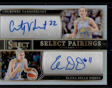 2024 Panini Select SPS-CHI Courtney Vandersloot Elena Delle Donne Select Pairings Prizm /25 Chicago Sky Auto