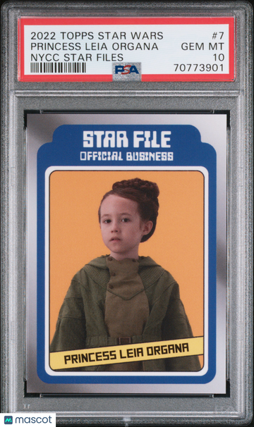 2022 Topps Star Wars Nycc Star Files Princess Leia Organa #7 PSA 10