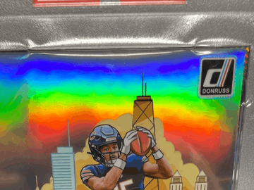 2024 Panini Donruss Downtown! Rome Odunze #15 Oversize PSA 9 Football Trading Card