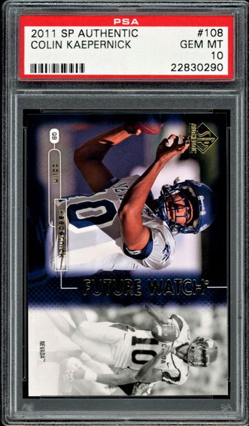 2011 SP Authentic #108 Colin Kaepernick RC PSA 10  Pop 8