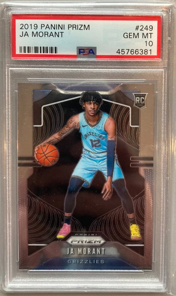 Ja Morant 2019 panini prizm base PSA 10 #249