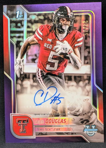 2025 Bowman Chrome U Prospect Autographs Purple #BCA-CD Caleb Douglas /75