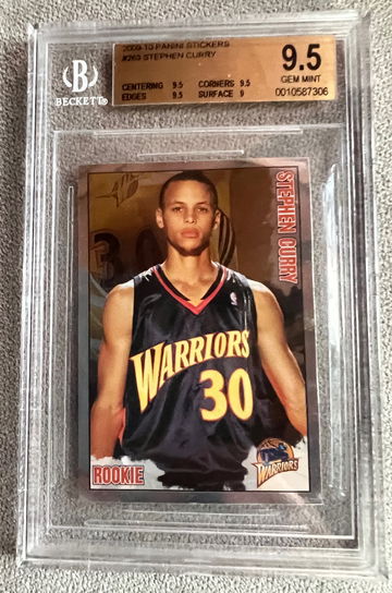 2009 Steph Curry panini Rookie Sticker Portrait (pop 65) rc