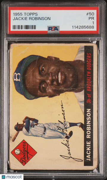 1955 Topps Jackie Robinson #50 PSA 1