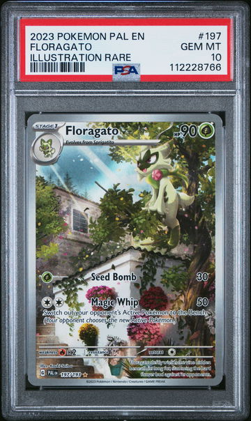 2023 POKEMON PAL EN-PALDEA EVOLVED ILLUSTRATION RARE FLORAGATO #197 PSA 10