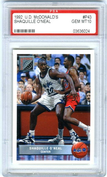 Shaquille O'Neal 1992 Upper Deck McDonald's PSA 10 Rookie #P43