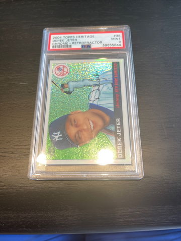 2004 Topps Heritage Derek Jeter Chrome Retrofractor PSA 9