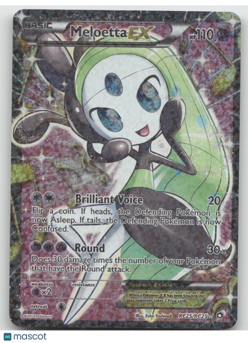 2013 Legendary Treasures Meloetta-EX Rare Ultra #RC25/RC25
