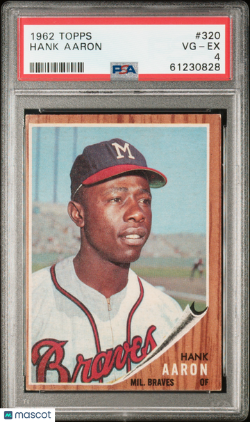 1962 Topps Baseball Hank Aaron #320 PSA 4