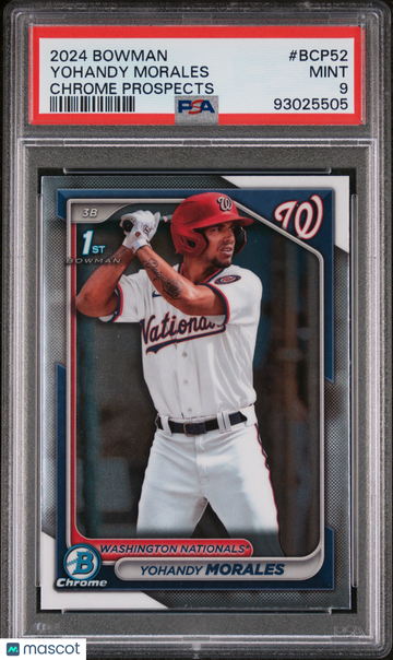 2024 Bowman Chrome Prospects Yohandy Morales #BCP52 PSA 9