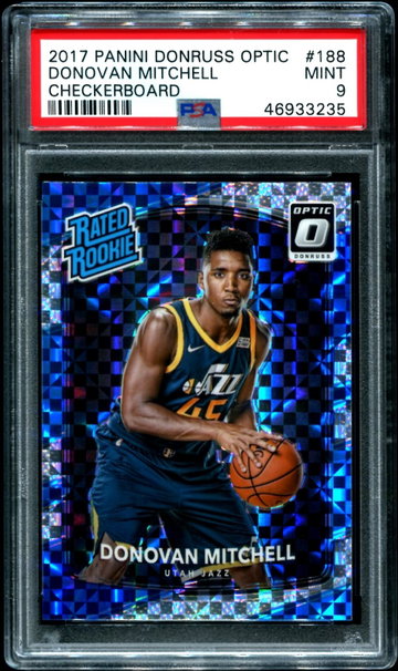 2017 Donruss Optic Donovan Mitchell Checkerboard PSA 9