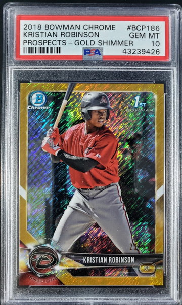 2018 Bowman Kristian Robinson Gold Shimmer PSA 10