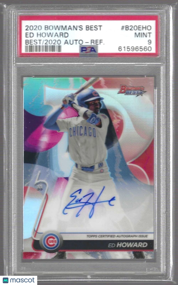 2020 Bowman's Best Best Of 2020 Autographs Ed Howard #B20EHO Refractor PSA 9
