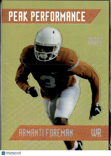 Armanti Foreman 2018 SAGE Hit Peak Performance /5 Texas Longhorns