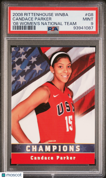 2008 Rittenhouse WNBA 2008 U.S. Women's National Team Candace Parker #G8 '08 Women's National Team PSA 9