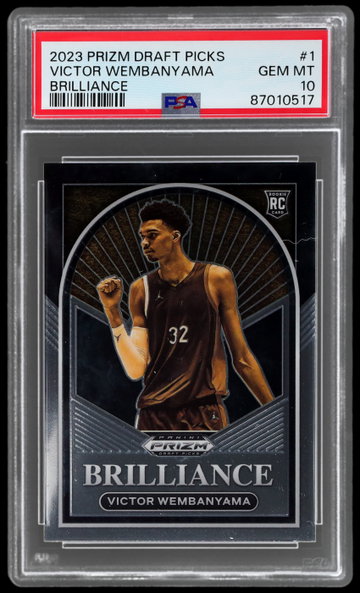 2023 Panini Prizm Draft Picks Victor Wembanyama Brilliance PSA 10 RC