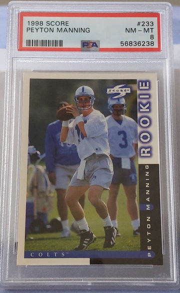 1998 Score #233 Peyton Manning RC PSA 8